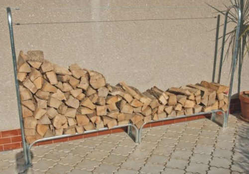 Kovový stojan na štípané palivové dřevo Limes 347 cm