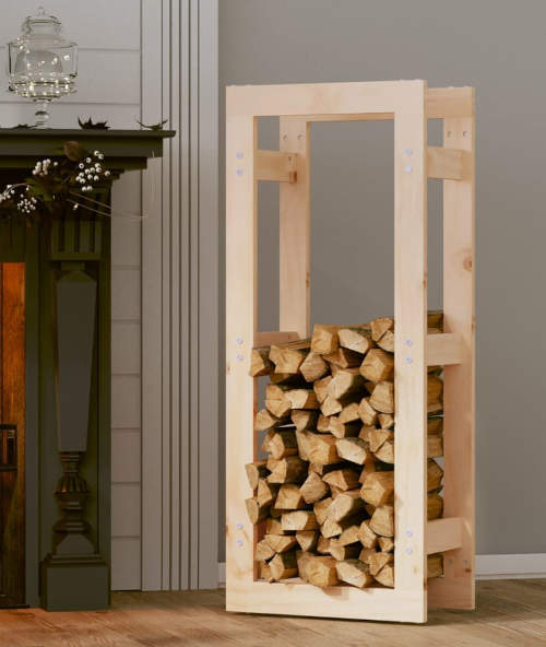 Dřevěný stojan na dřevo ke krbu 41x25x100 cm
